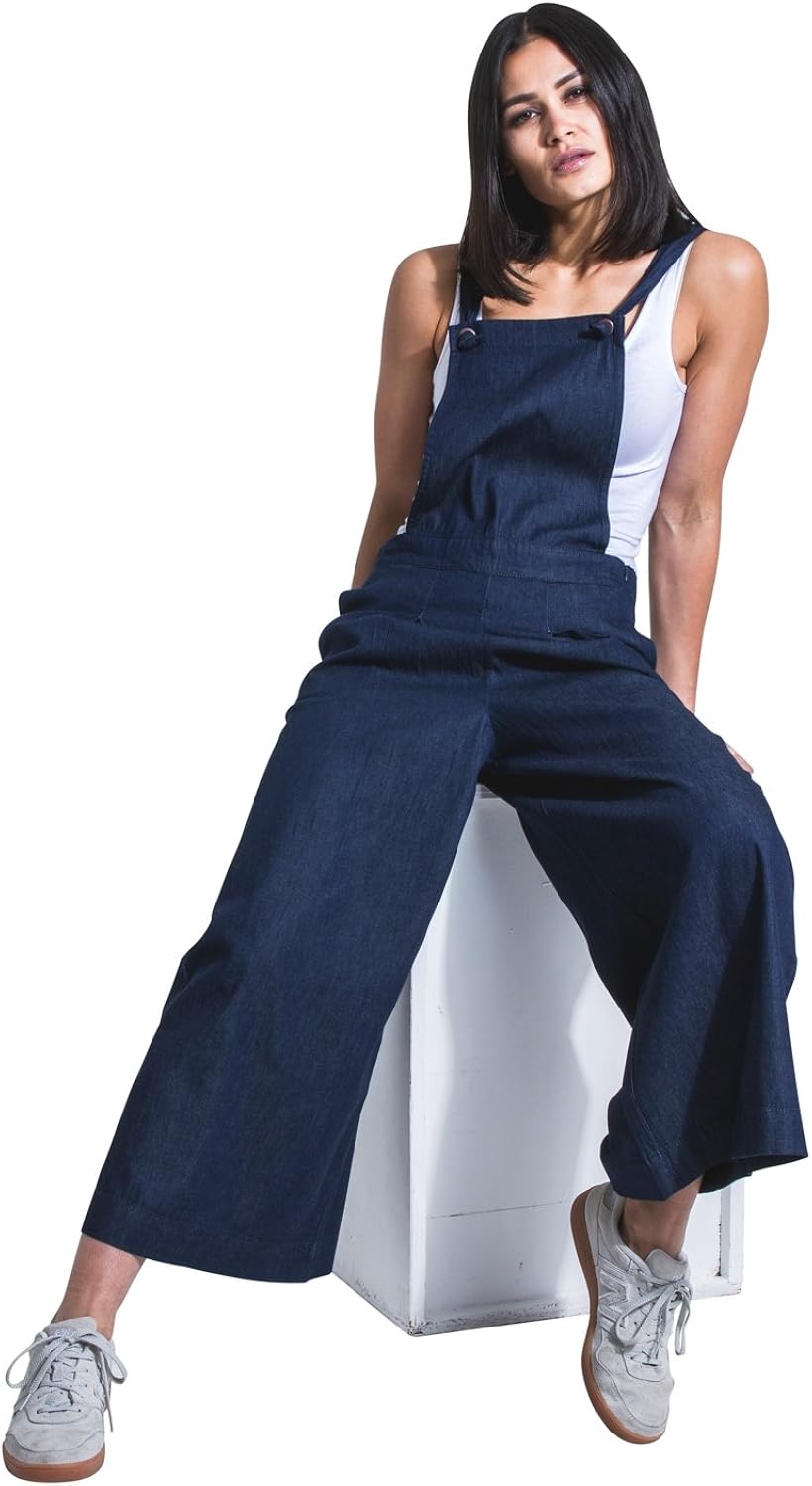 denim culotte dungarees