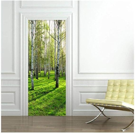 3d tür aufkleber wandbilder moderne 3d wald tür aufkleber pvc
