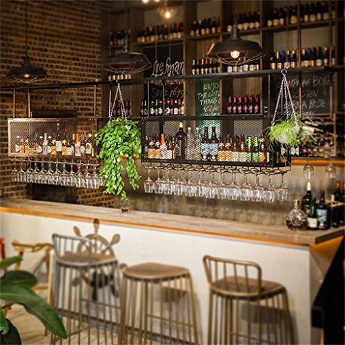 Loft Wall Shelf Metal Iron Grid Ceiling Rack Storage Wine Racks