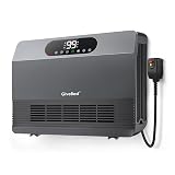 GiveBest Smart Wall Heater, 1500W Fast Heating Space Heater for Bedroom, Electric Space Heater with Thermostat for Indoor Use, Easy Wall Mounted, On/Off Timers, Compatible with Alexa, ALCI Plug, Grey