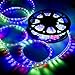 DELight 50ft RGBY 2 Wire LED Rope Light Indoor Outdoor Home Holiday Valentines Disco Restaurant Cafe Decoration