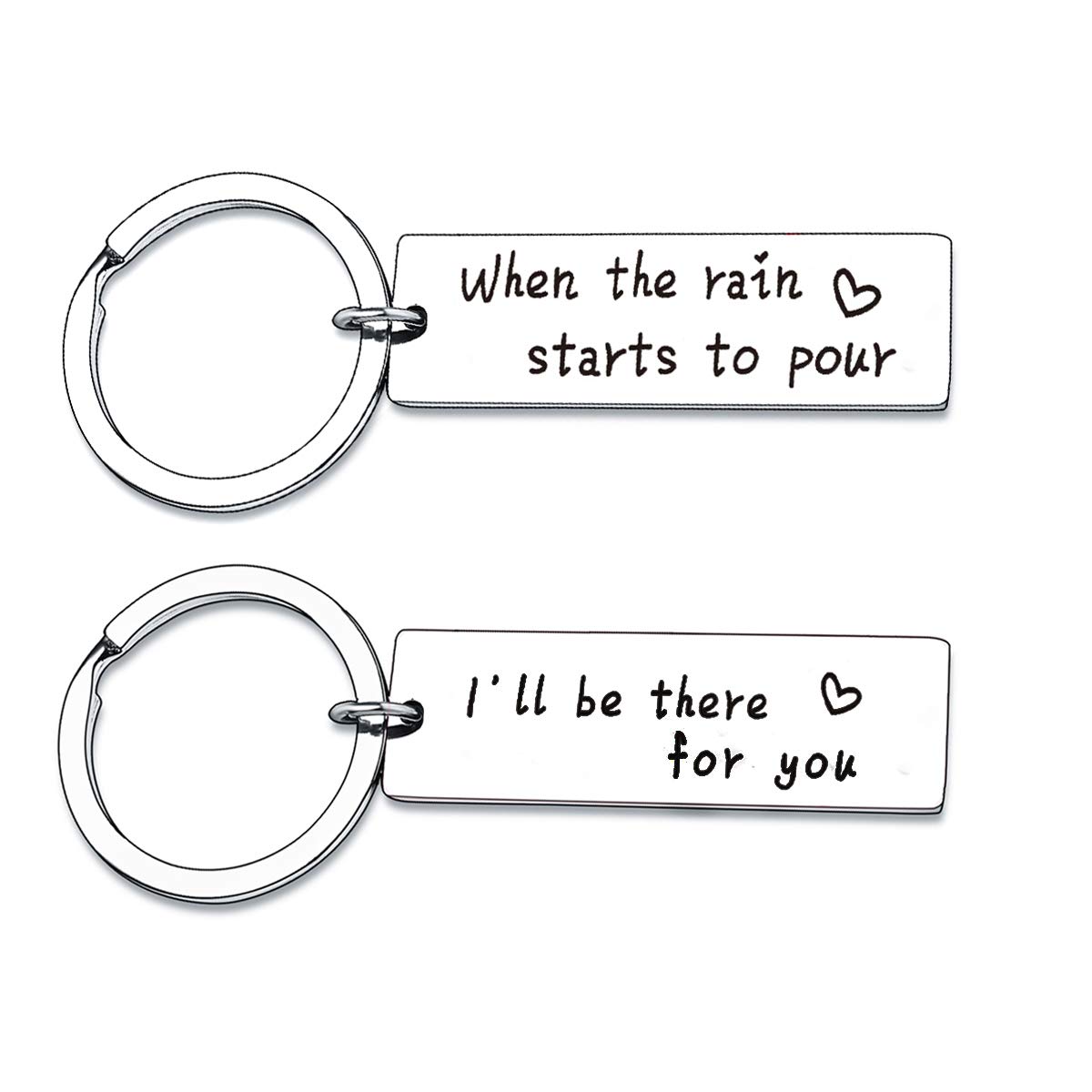 BESPMOSP Gifts For Couples Husband Wife Keychains Jewellery Best Friends Gifts Christmas Presents For Men Women (Rain starts to pour)