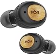House of Marley True Wireless Champion Earbuds - Bluetooth 5.0 Earphones, Up to 28 Hours Battery Life with Quick Charge, Rechargeable Case, Eco Friendly Bamboo Design, Signature Black