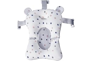 RUIXIA Baby Bath Pad Anti-Slip Infant Bath Cushion Newborn Bathtub Seat Support Cushion Mat Soft Floating Bathing Tub Seat Pillow Shower Bather Bed for Baby 0-12 M (Tub Not Included),one size