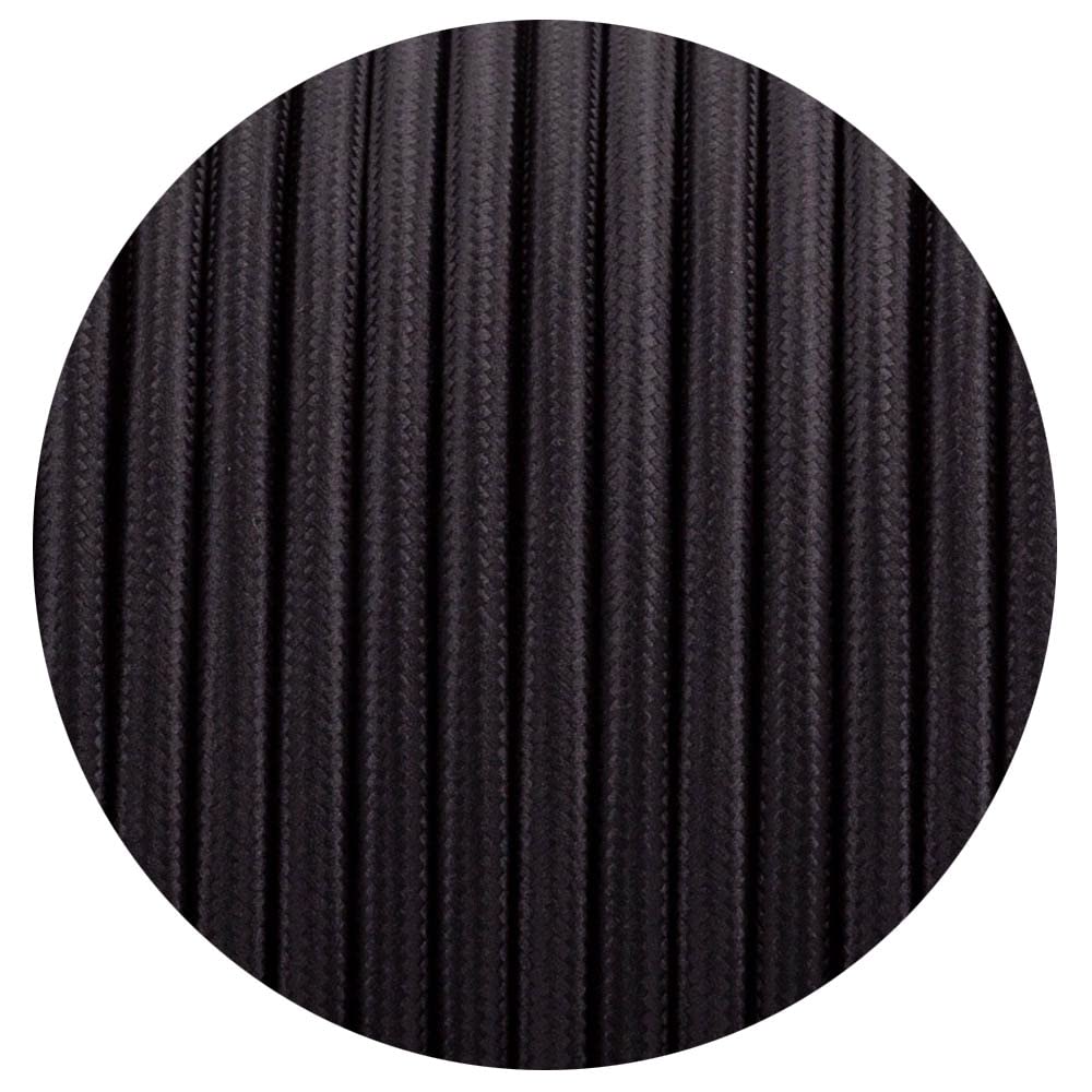 16.5ft Vintage 5m 2 conductors Fabric Flexible Lamp Round Cord, Vintage Textile Cloth Covered Wire, 2 Core Braided Cables Fabric Cloth Covered Electrical Wire Textile for Lighting DIY Projects