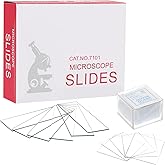 Microscope Slides and Covers Kit 50 Pcs Pre-Cleaned Blank Glass Slides for Microscopes 100 Pcs Square Coverslips Cover Glass 