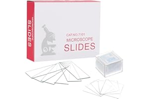 Microscope Slides and Covers Kit 50 Pcs Pre-Cleaned Blank Glass Slides for Microscopes 100 Pcs Square Coverslips Cover Glass 