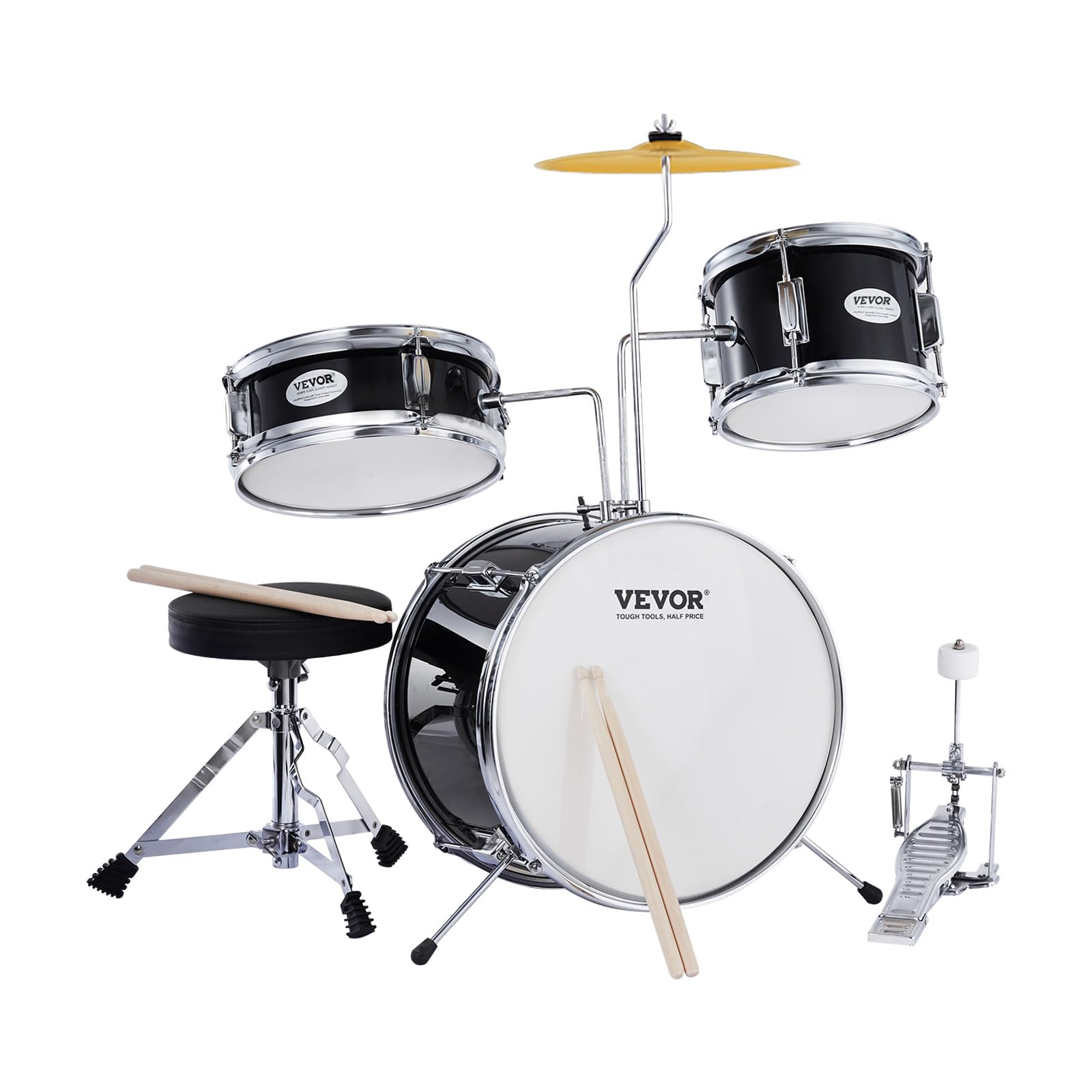 VEVOR Drum Set for Kids, Beginner Junior Drum Kit