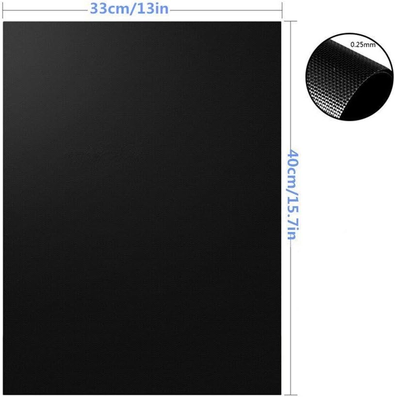 SANCENT Cookie Sheet Silicone Cake Baking Mats Repositionable 3 Piece Reversible, Box No Nichtklebende Easy Clean (40 cm x 33 cm) Black