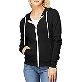 H2H Women's Slim Fit Zip Up & Pullover Hoodie Lightweight Long Sleeve Kangaroo Pocket Basic Casual Sweatshirt