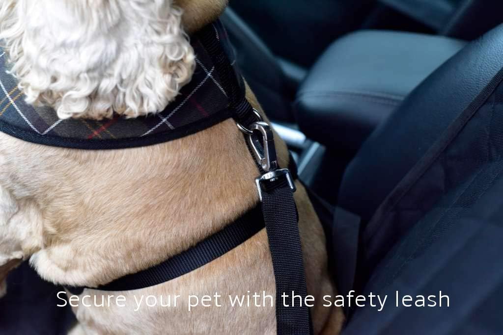 Heritage Accessories - Dog Car Seat for Small to Medium Pets Waterproof Protective Booster With 2 Safety Harness Seat Belts for Puppies - Image 4