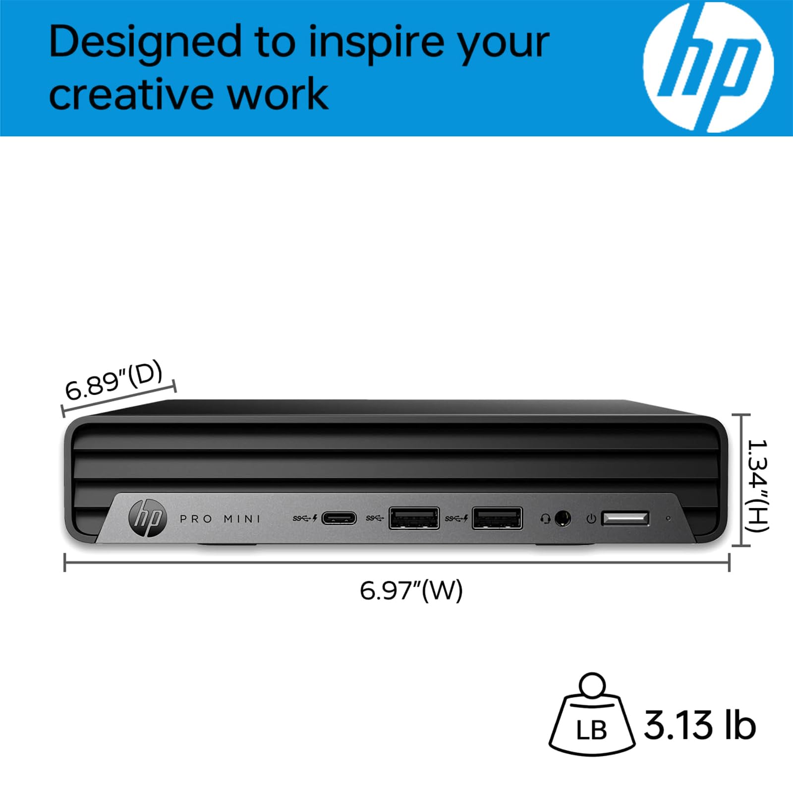 HP Pro Mini 400 G9 Business Mini Desktop Computer, 12th Gen Intel Hexa-Core i5-12500T (Beat i7-11700T), 16GB DDR4 RAM, 512GB SSD, WiFi 6, Bluetooth 5.2, Windows 11 Pro, AZ-XUT