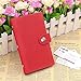 BTSKY Book Style Business Card Holder Name Card Book ID Card Credit Cards Organizer-for 300 Business Cards (Red)