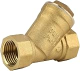 Akozon 1/2" BSPP Brass Y Strainer Filter Valve Connector for Water Oil view 4