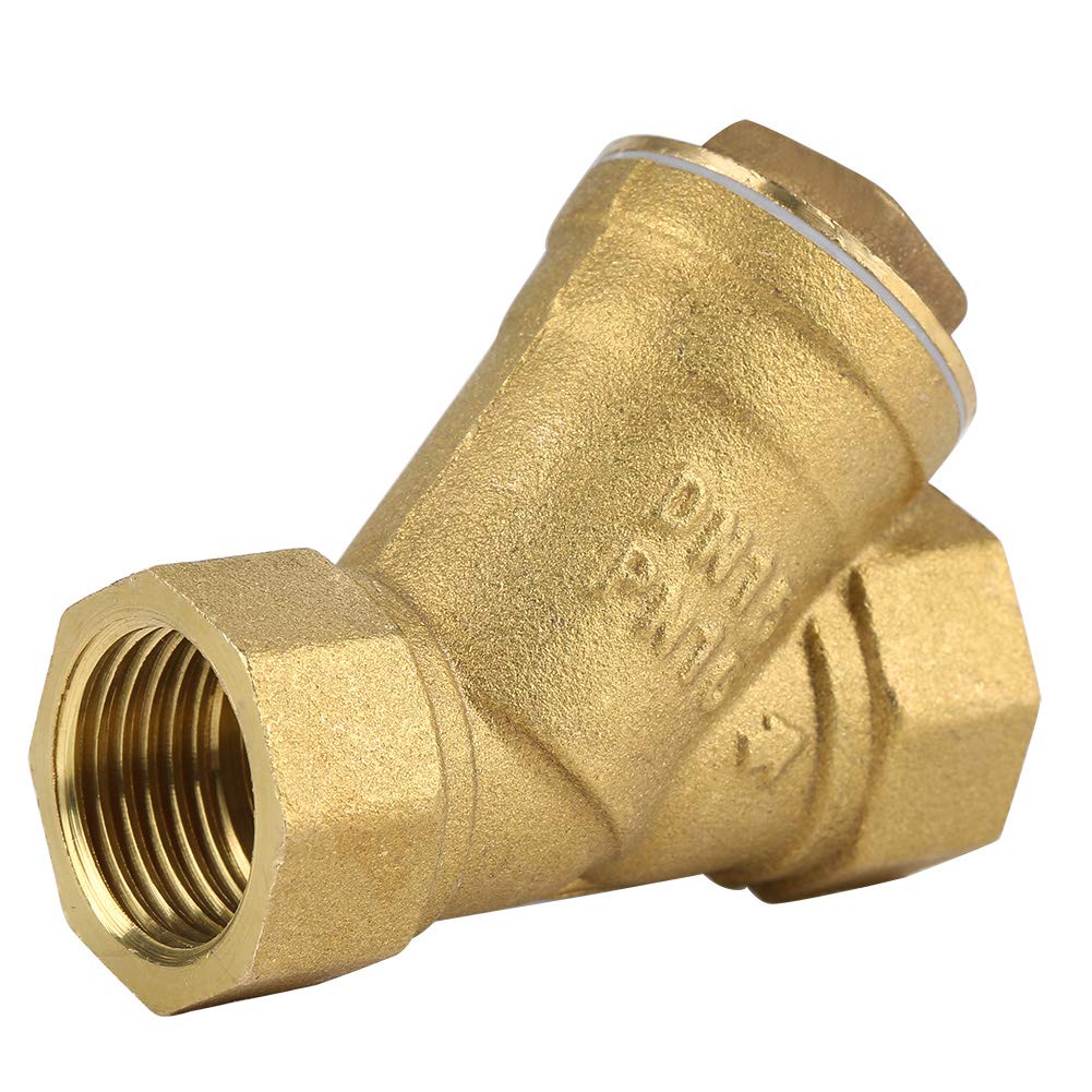 Brass Strainer Filter 1/2" BSPP Female Thread Y Shaped Valve Connector for Water Oil Separation DN15 Connection Filter