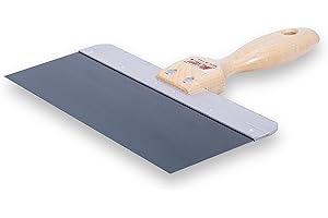 WAL-BOARD TOOLS Wood Handle Drywall Taping Knife, 10 Inch Blue Steel Blade, Made in The USA,018-003