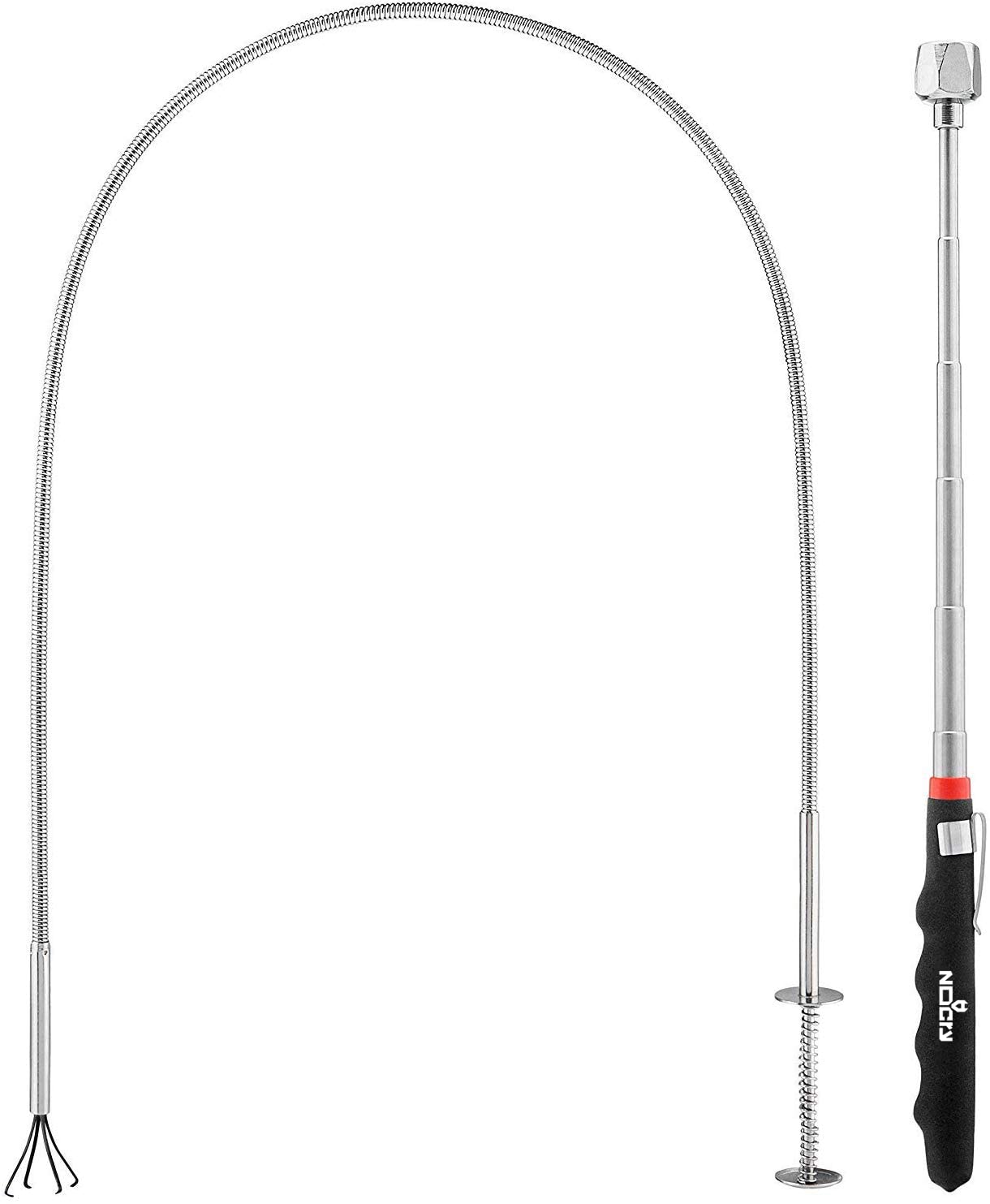 NoCry Pick-up Tool Set - includes Flexible Claw Grabber Tool and Telescoping Magnet Pick-up Tool