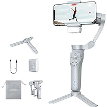 スマホアクセサリー Industry-Standard 3-Axis Gimbal Amazon.com: 3-Axis Phone Gimbal with Adjustable Fill Light