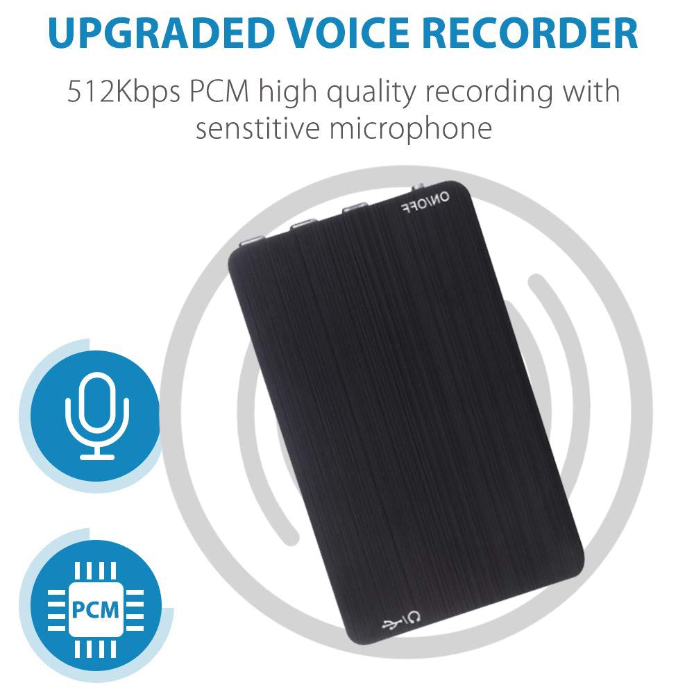 Mini Voice Activated Recorder 8G UltraThin Digital Audio Recorder