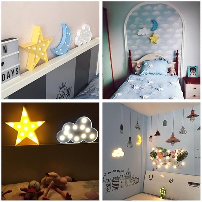 luces decorativas de la luna y de la