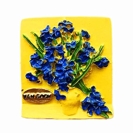 Hqiyaols Souvenir Flor de Iris Morado en un jarrón Van Gogh Países ...