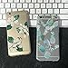 iPhone 6 Plus/6S Plus Case (5.5 inch),Blingy's Cool Transparent Floral Pattern Style Series Soft TPU Clear Case for iPhone 6 Plus/6S Plus (White Camelia)