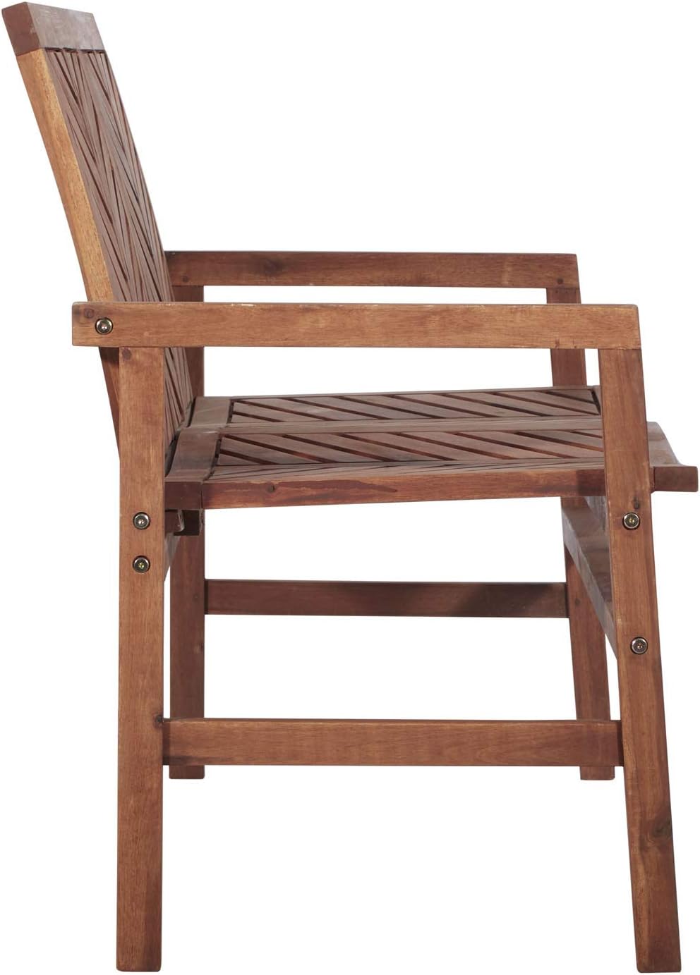 outdoor loveseats furniture on Patio Seating Brown We Furniture Azw48vinlsbr Outdoor Patio Solid Wood Chevron Loveseat Loveseats