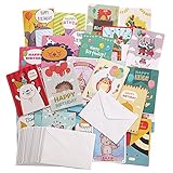 Birthday Cards- Birthday Wishes Cards [36 Designs] - 36 PCS Blank Cards - White Envelopes Included, A