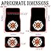 UAA 4pc Fire Department Maltese Cross Logo Front & Rear Carpet Floor Mat Set