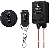 WOODGUILIN 12V Relay Remote Switch Wireless Relay Switch DC 12V-72V | 328ft Long Range Wireless Remote Switch with IP65 Waterproof Design for Car Motor Lamps LED Lights Fans (DC12V Switch XY)