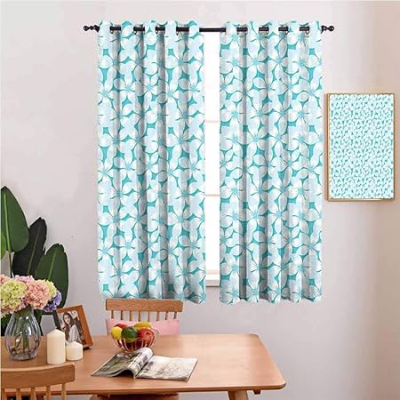 N / A Cortinas para Puertas de Patio para Dormitorio Patrón de Flores