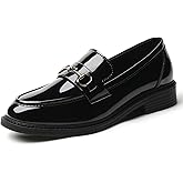 QJN Penny Loafers for Women Comfortable Black Business Professional Shoes Womens Penny Loafers & Slip-Ons Ladies Flats