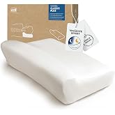 SISSEL Classic Plus Neck Pillow | Orthopedic, Height-Adjustable, Ergonomic | Ventilation System, Polyurethane Foam | Ideal for Back &amp; Neck Pain | Skin-Friendly Cover | 18.5x13x4.3/5.5 inches