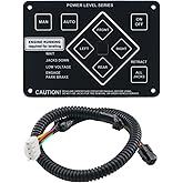 JDZHYR 368991 RV Leveling Touch Control Panel Assembly with Harness Adapter | Compatible with Lippert/Kwikee Ground Control and Travel Trailer Leveling System, Replace 359080 359072 500629 500629S