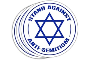 MAIANEY (3 Pcs) Stand Against Anti-Semitism Stickers Support Fighting Antisemitism Stickers Jewish Star Support Jewish Jews Appreciation Jewish Gifts for Laptop Bottles Car Window Stickers 3"x4"