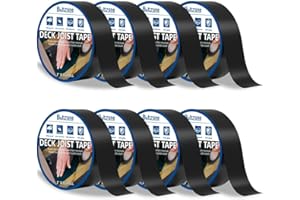Butizone Joist Tape for Decking, 2" x 50' Butyl Joist Tape, Black Waterproof, Anti-Corrosion, Self-Adhesive Deck Joist Flashing Tape for Deck, Joists, Beams Protection, 8 Rolls