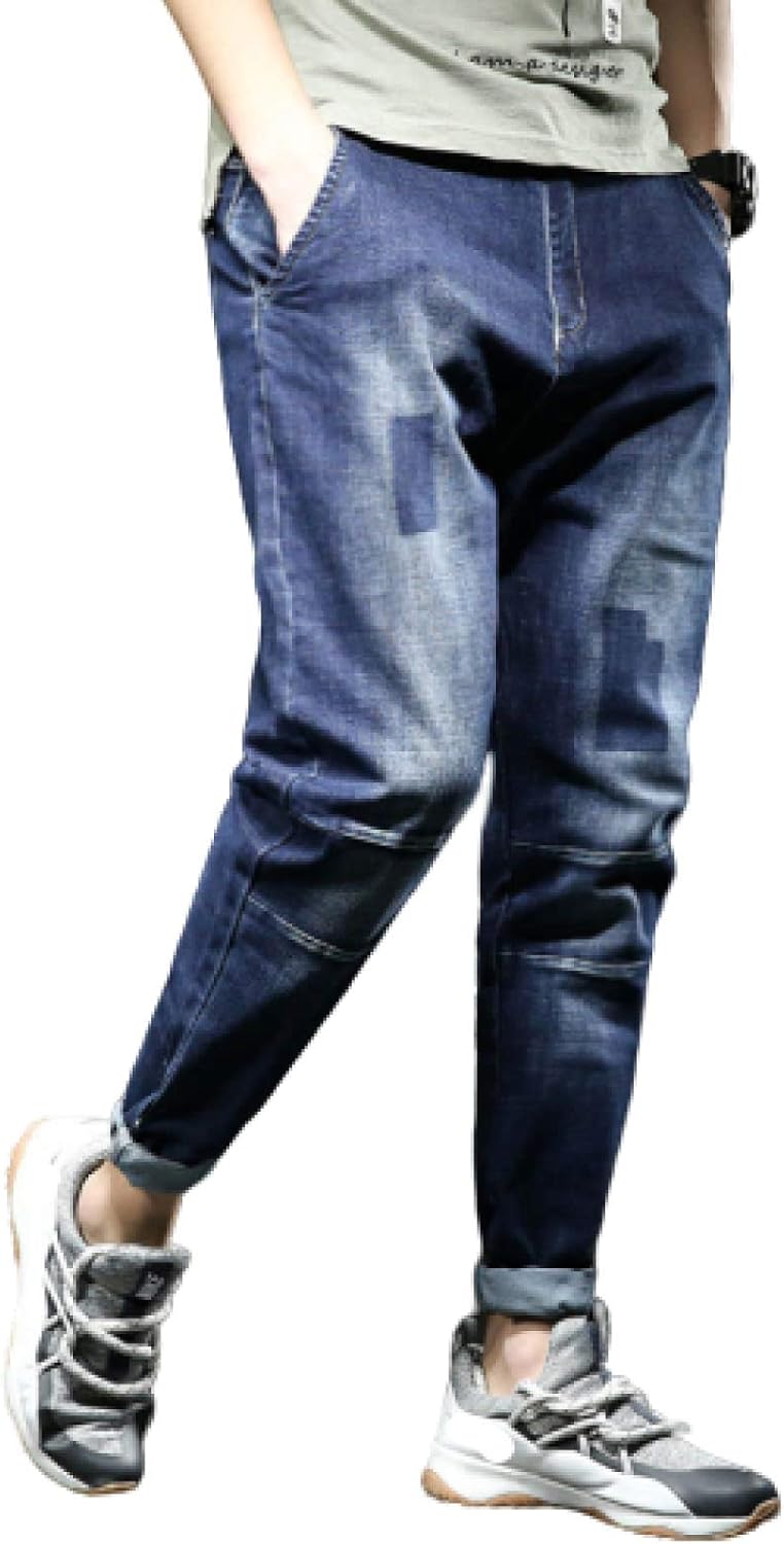 Herren Jeans Summer New Loose Große Jeans mit mittlerer Taille Modische