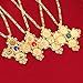 Big Size Ethiopian Cross Coin Stone Pendant for Unisex 18K Real Gold Plated Fashion Jewelry African