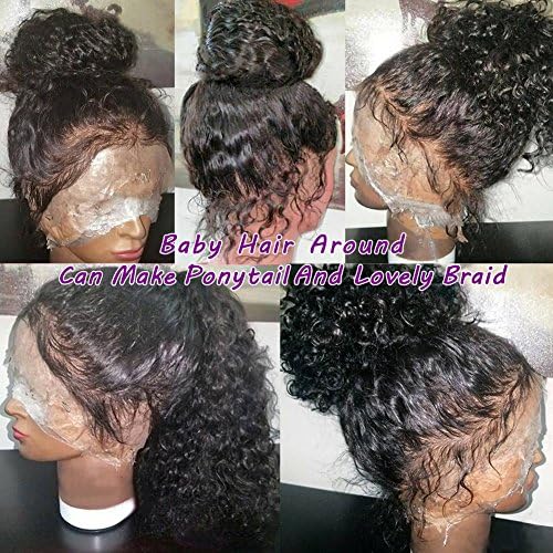 JAHUI Hair 8A 180% Density Full lace Wigs for Black Women Brazilian Virgin Hair Glueless Curly Full lace wig with Baby Hair