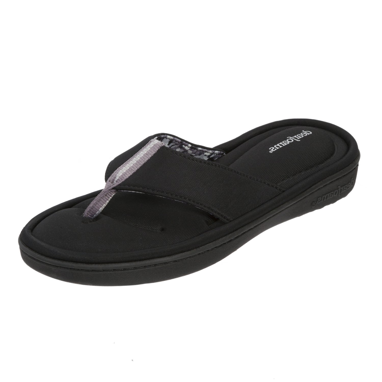 dearfoams active flip flop with memory foam
