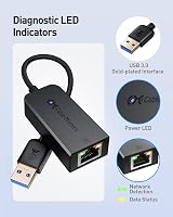 Cable Matters 2-Pack USB 3.0 Gigabit Ethernet Adapter 10/100/1000Mbps LAN Mac PC view 6