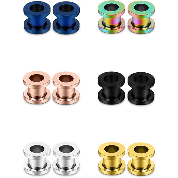 Pair Of 316L Stainless Surgical Steel Skull Hanging Tapers Plugs Expander E424 E - Foto 2