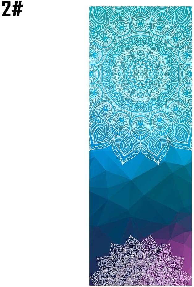 SNIIA Mandala Printed Yoga Mat,Non Slip Microfiber Yoga Towel Yoga Knee Pad for Home Gym Pilates Exercise fitness Gymnastic Workout