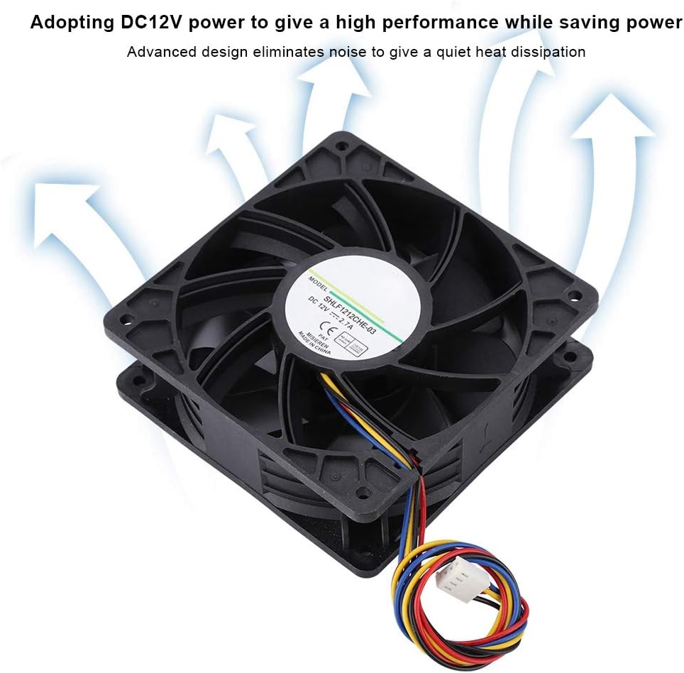 VBESTLIFE Computer Case Fan,DC12V 2.7A 120mm Cooling Case Fan,Heat Dissipation Cooling Fan Cooler for extreme cooling - Image 4