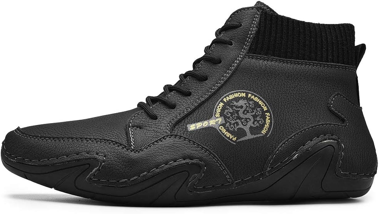 menico men vintage hand stitching comfort soft leather boots