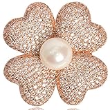 MISASHA Fashion Jewelry bridal and chic red enamel camellia brooch pin for jacket