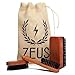 ZEUS Beard Brush Kit for Men - 100% Natural Boar Bristle Brush Set for Softer and Fuller Beards and Mustaches (FIRM BRISTLES)