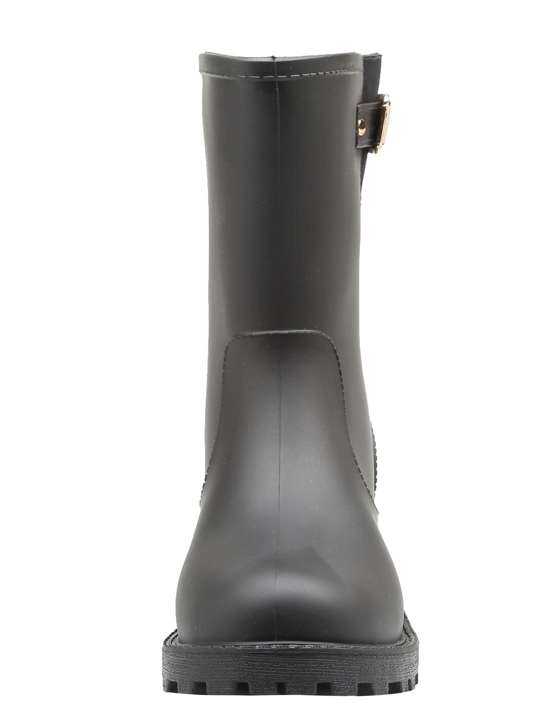 EYUSHIJIA Women's Short Rain Boots Waterproof Slip On Ankle Chelsea Booties - Image 4