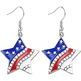 VERKSTAD St. Patrick's Day Earrings for Women,Irish Shamrock Acrylic Dangle Earrings, Green Clover Drop Earrings for Irish Festival