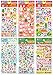 3D-SANTA-MERRY - 6 Sheets Merry Christmas 3d Stickers For Kid - Puffy Dimensional Scrapbook Stickers - Size 3.5 x 6.75 Inch./Sheet